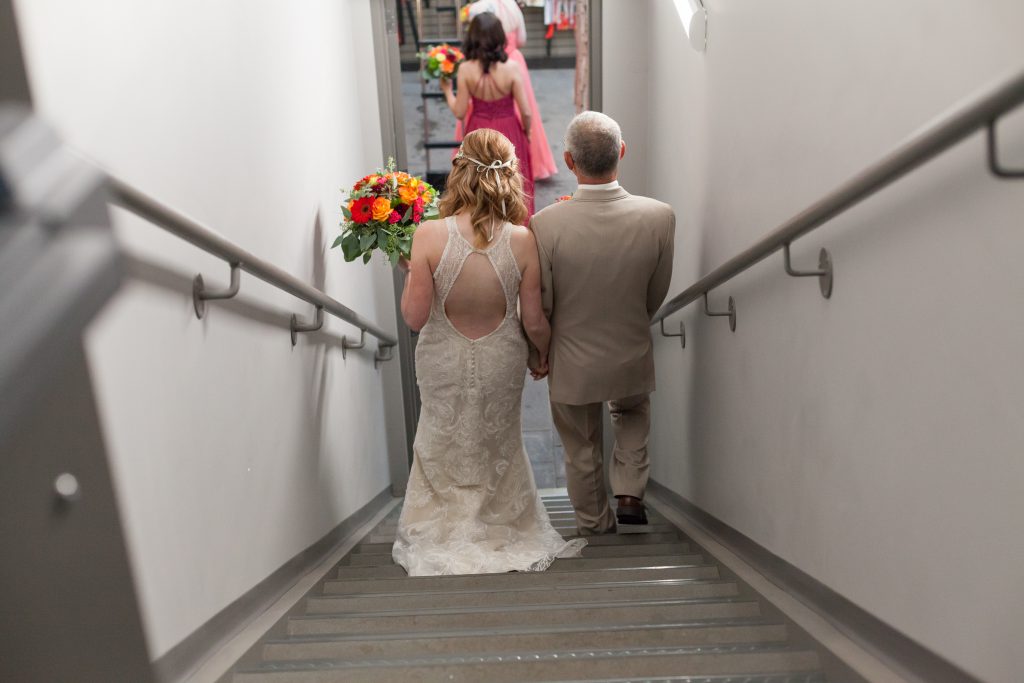 bride walking to ceremony