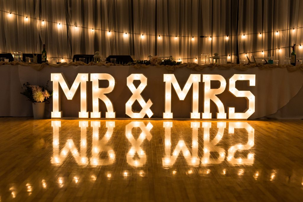 mr and mrs marquee